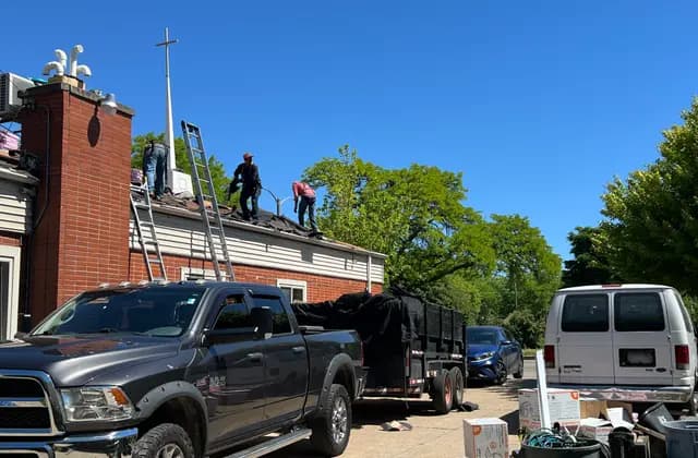 Apexium Roofing crew carrying out a targeted roof repair in Grafton, WI