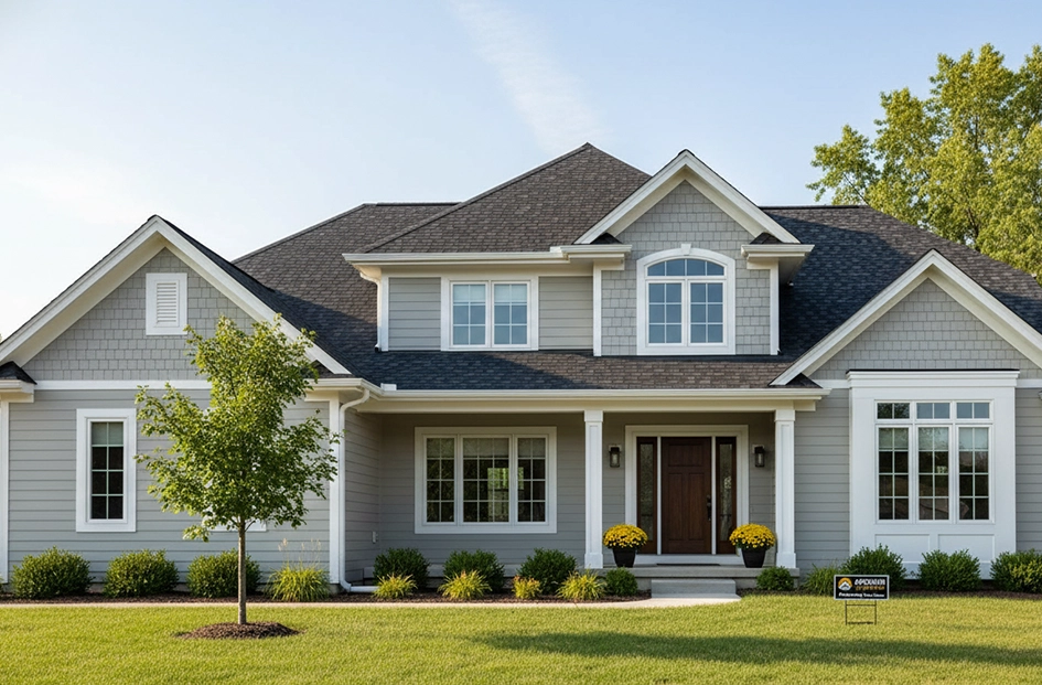 Beautiful Milwaukee home with a clean asphalt shingle roof for Apexium Roofing