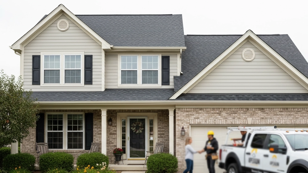 Apexium Roofing providing trusted roofing services for a home in Brown Deer