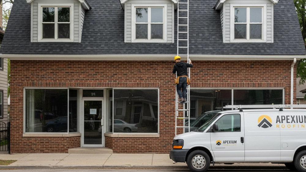 Apexium Roofing providing reliable roofing services for a property in River West