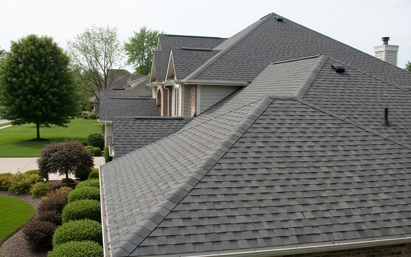 Architectural shingles on a Wisconsin home roof