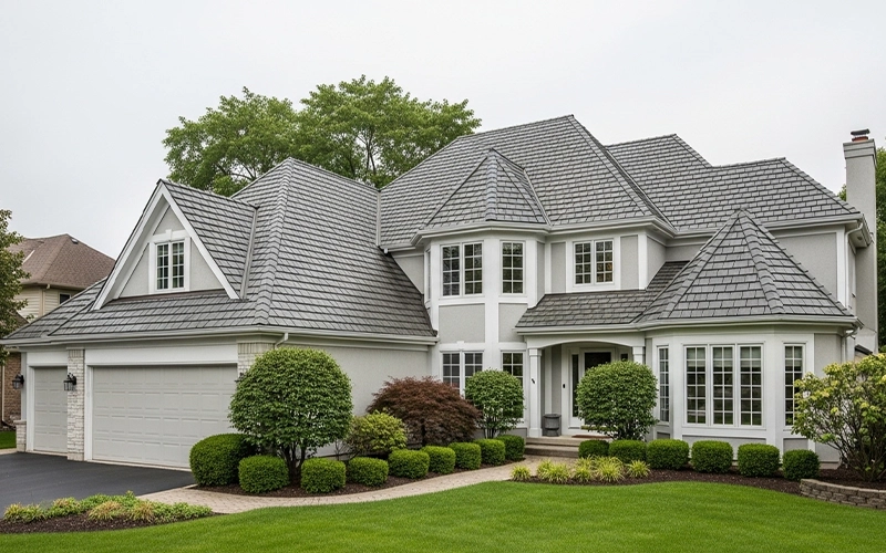 Architectural shingle roof on a Milwaukee area house